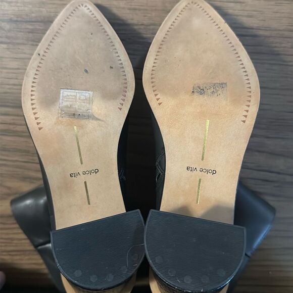 Dolce Vita Black Rango Lug Sole Ankle Boots Size 7 - Picture 4 of 5